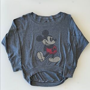 Gray Mickey Mouse Crystal Shirtin size XS